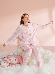 My Melody Fleece Pajamas-Pajamas-ntbhshop