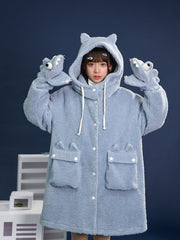 Plue Puppet Fleece Hooded Coat-Coat-ntbhshop