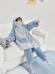 Shark Attack Fleece Pajamas-Pajamas-ntbhshop