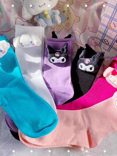 Kuromi My Melody Cinnamoroll Socks-Sets-ntbhshop