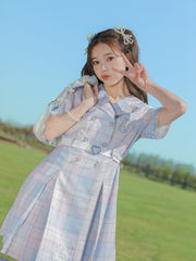 Alice in Wonderland Plaid Dress-Sets-ntbhshop