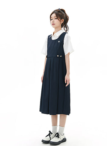 Hana Jk Uniform Pleated Dress-Dresses-ntbhshop