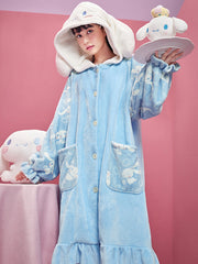 Cinnamoroll Fleece Nightgown-Pajamas-ntbhshop