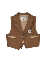Bear Detective Blouse, Vest & Shorts-Outfit Sets-ntbhshop