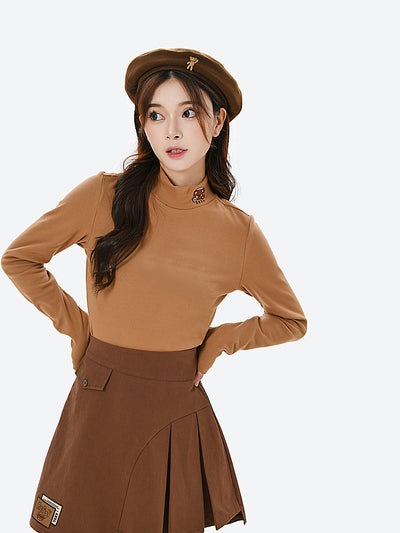 Sweet Embroidery Turtleneck-Outfit Sets-ntbhshop