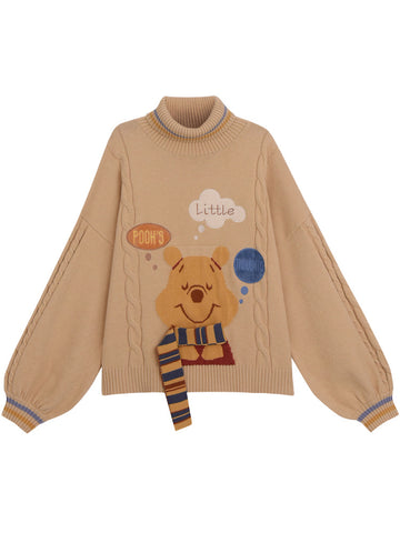 Winnie the Pooh Knit Turtleneck-Knitwear-ntbhshop