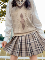 Cappuccino Jk Uniform Skirts-Sets-ntbhshop