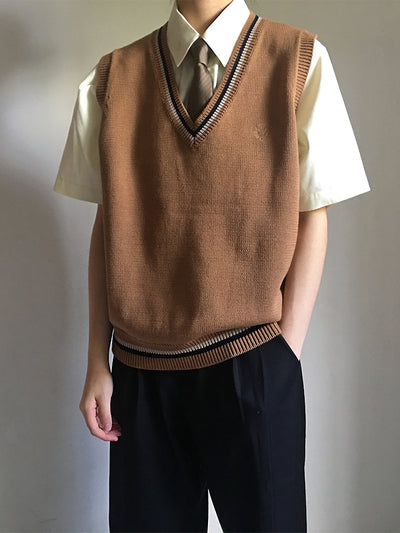 Genki Jk Dk Knit Vests-Knitwear-ntbhshop