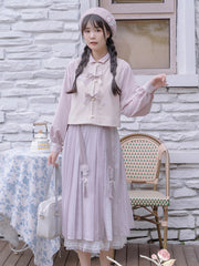 My Melody Blouse, Vest & Midi Skirt-Sets-ntbhshop