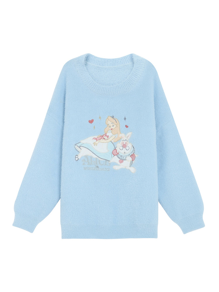 Alice in Wonderland Faux Fur Sweaters-ntbhshop