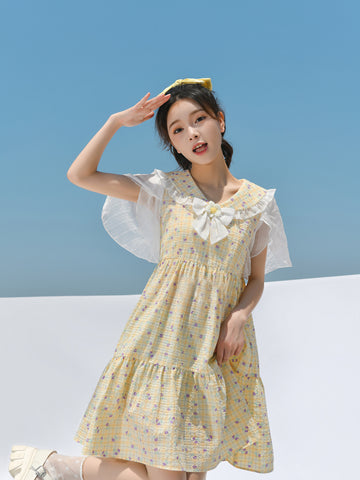 Blooming Gingham Blouse & Dress-Outfit Sets-ntbhshop