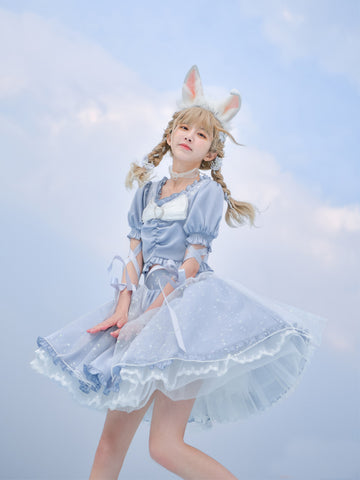 Alice in Wonderland Crop Top & Tulle Skirt-Sets-ntbhshop