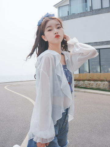 Snow White Chiffon Outerwear-Sets-ntbhshop