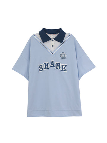 Angry Shark Polo & Shorts-Outfit Sets-ntbhshop