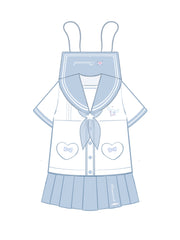 Kuromi My Melody Cinnamoroll Pompompurin Sailor Blouses & Skirts-Sets-ntbhshop