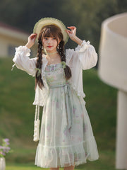 Gentle Maiden Cardigans, Chiffon Outerwear & Dress-Outfit Sets-ntbhshop