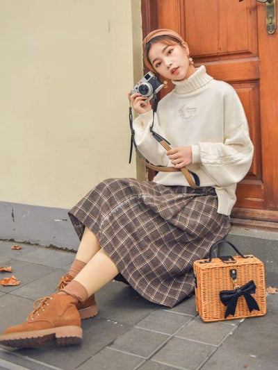 Autumn Girl Sweater & Midi Skirt-Sets-ntbhshop