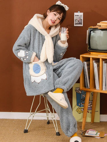 Big Claws Fleece Pajamas-Pajamas-ntbhshop