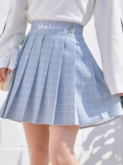 Blueberry Pleated Skirt-Skirt-ntbhshop