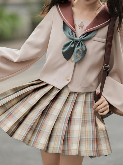 Brocade Incense Jk Uniform Skirts-Sets-ntbhshop