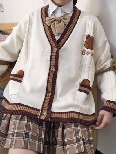 Brown Bear Cardigan-Knitwear-ntbhshop