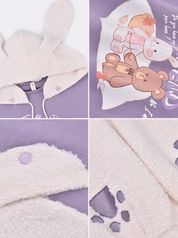 Bunny and Bear 2-Way Sweatshirt-Sets-ntbhshop
