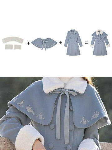 Cinderella 2-Way Wool Coat-Sets-ntbhshop
