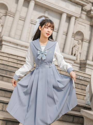 Cinderella Jk Uniform Strap Skirt-Sets-ntbhshop
