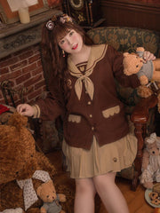 Cookie Bear Blouses & Skirt-Sets-ntbhshop