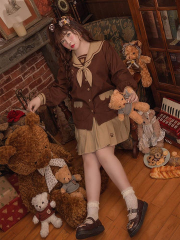 Cookie Bear Blouses & Skirt-Sets-ntbhshop