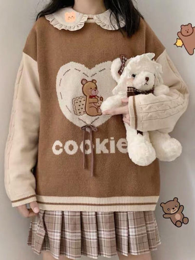 Cookie Bear Sweater-Knitwear-ntbhshop