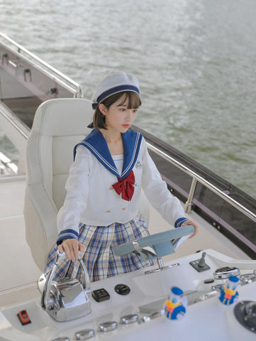 Donald And Daisy Jk Uniform Sailor Blouses-Sets-ntbhshop