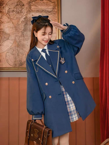 Donald Duck Jk Uniform Wool Coat-Sets-ntbhshop