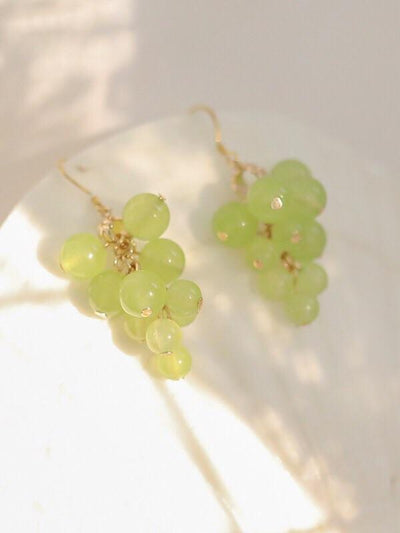 Green Grapes Earrings & Ear Clips-Earrings-ntbhshop