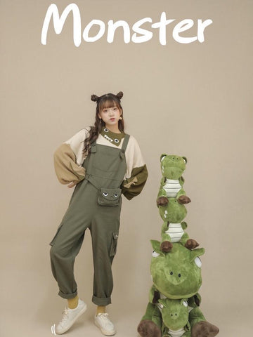 Green Monster Sweater & Overall Pants-Sets-ntbhshop