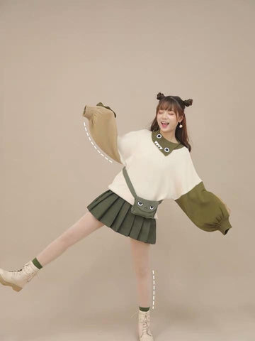 Green Monster Sweater & Overall Pants-Sets-ntbhshop