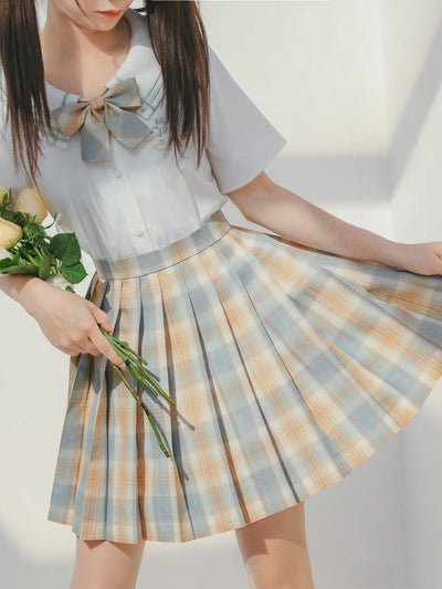 Honey Tea Jk Uniform Skirts-Sets-ntbhshop