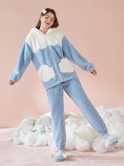 Cinnamonroll Fleece Pajamas-Pajamas-ntbhshop