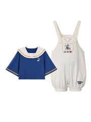 Donald Duck Sailor Blouse & Overall-Sets-ntbhshop