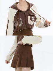 Rugby Hooded Jacket, Sweatshirt & Skirt-Outfit Sets-ntbhshop