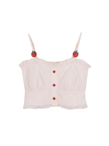 Strawberry Camisole & Mesh Top-Sets-ntbhshop