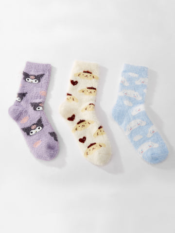 Kuromi My Melody Cinnamoroll Pompompurin Socks Set of 3-Socks-ntbhshop