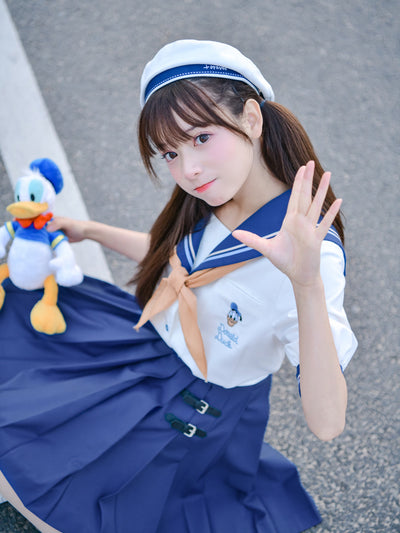 Donald Duck Sailor Blouse & Skirt-Sets-ntbhshop