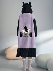 Kuromi My Melody Cinnamonroll Fleece Nightgowns-Pajamas-ntbhshop