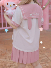 Kuromi My Melody Cinnamoroll Pompompurin Sailor Blouses & Skirts-Sets-ntbhshop