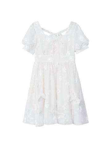 White Rose Babydoll Dress-Sets-ntbhshop