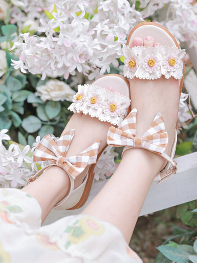Daisy Garden Ankle Strap Sandals-Sandals-ntbhshop