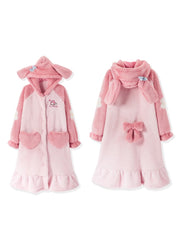 Kuromi My Melody Cinnamonroll Fleece Nightgowns-Pajamas-ntbhshop