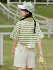 Veggie Fairy Striped Polo-Shirts & Tops-ntbhshop