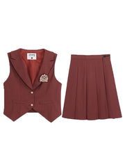 Brave Scarlet Vest & Skirt-Sets-ntbhshop